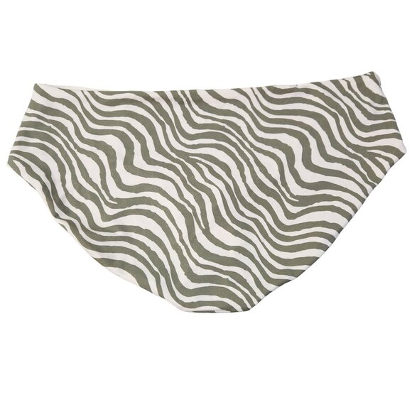 Andie Swim The Hipster Bottom In Bias Stripe Olive New With Tags Womens Size XL - Picture 2 of 13